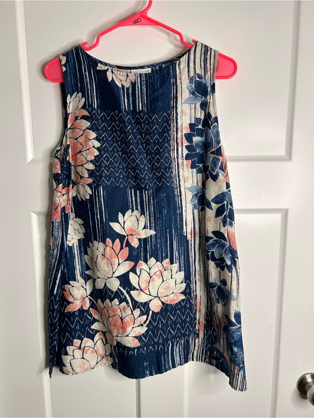 Pure Jill Linen Women’s Size Large Sleeveless Linen Shift Floral 3703